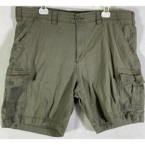 Ocean Coast Cargo Shorts Mens 40 Green Cotton Stretch Casual Wear